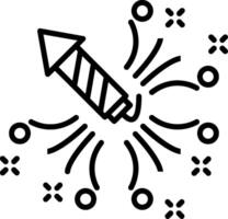 Firework Line Icon vector