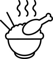 Bowl Line Icon vector