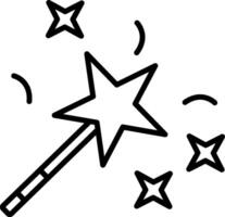 Magic Wand Line Icon vector