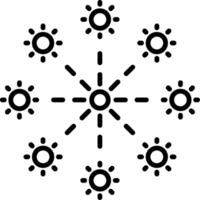 Firework Line Icon vector