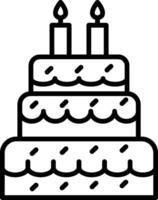 Cake Line Icon vector