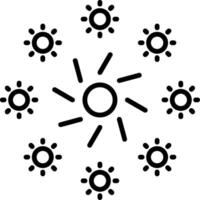 Firework Line Icon vector