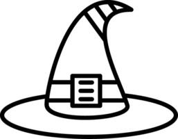 Witch Hat Line Icon vector