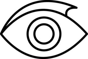 icono de línea de ojo vector