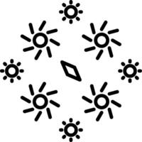 Firework Line Icon vector