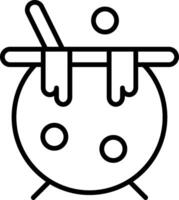 Cauldron Line Icon vector