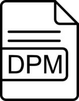 DPM File Format Line Icon vector