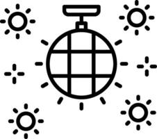 Disco Ball Line Icon vector