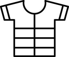 icono de línea de camisa vector