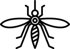 icono de línea de mosquitos vector