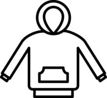 Hoodie Line Icon vector