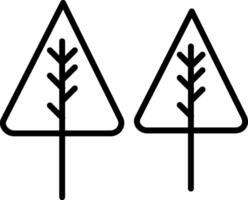 Pine Line Icon vector