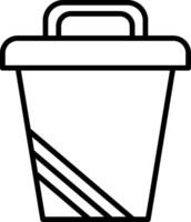 Trash Can Line Icon vector