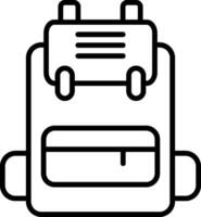 Backpack Line Icon vector