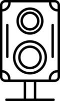 icono de línea de altavoces vector