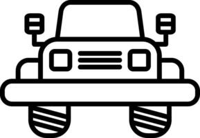 icono de línea de jeep vector