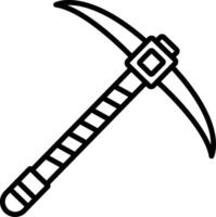 Pickaxe Line Icon vector