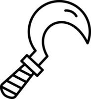 Sickle Line Icon vector