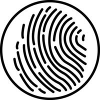 Fingerprint Line Icon vector