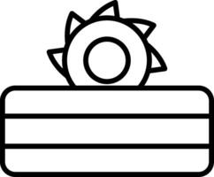 Table Saw Line Icon vector