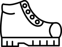 Boot Line Icon vector