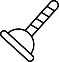 Plunger Line Icon vector