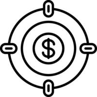 Target Line Icon vector