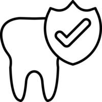 Tooth Line Icon vector