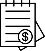 Document Line Icon vector