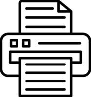 Printer Line Icon vector