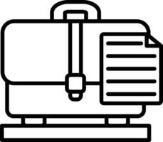 Briefcase Line Icon vector