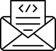 Envelope Line Icon vector