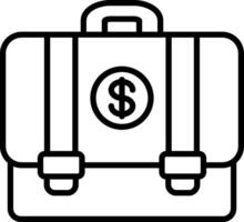 Suitcase Line Icon vector