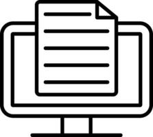 monitor Line Icon vector