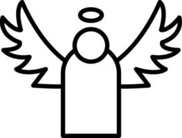 Angel Line Icon vector