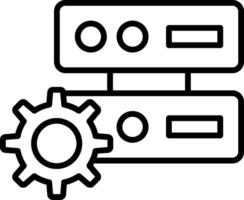 Data Management Line Icon vector