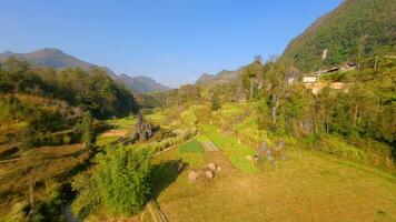 Märchen Berg Landschaft im Nord Vietnam video