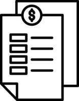 Invoice Line Icon vector