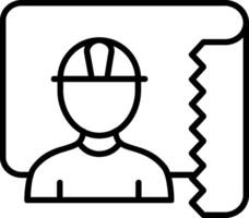 Architect Line Icon vector