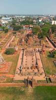 historisk stad av ayutthaya, thailand antenn video