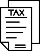 Taxes Line Icon vector