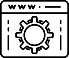 icono de línea de optimización web vector