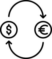 Exchange Money Line Icon vector