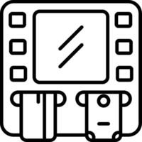 Cash Point Line Icon vector