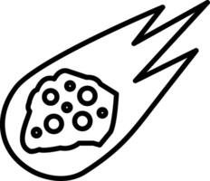 Asteroid Line Icon vector