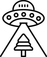 Ufo Line Icon vector