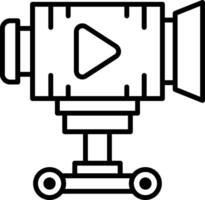 Camera Dolly Line Icon vector