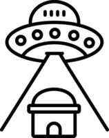 Ufo Line Icon vector