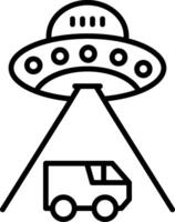 Ufo Line Icon vector