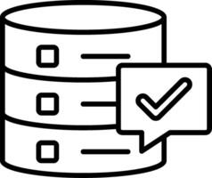 Data Quality Line Icon vector